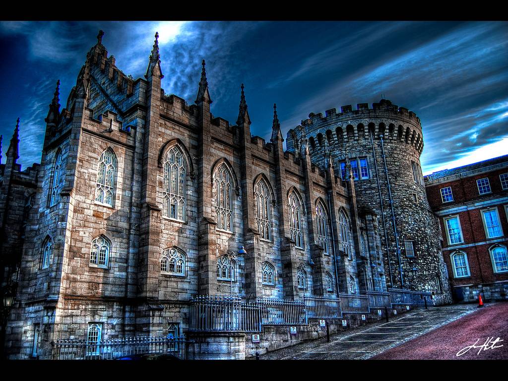 Dublin Castle Ireland A Good Shot Of The At Night