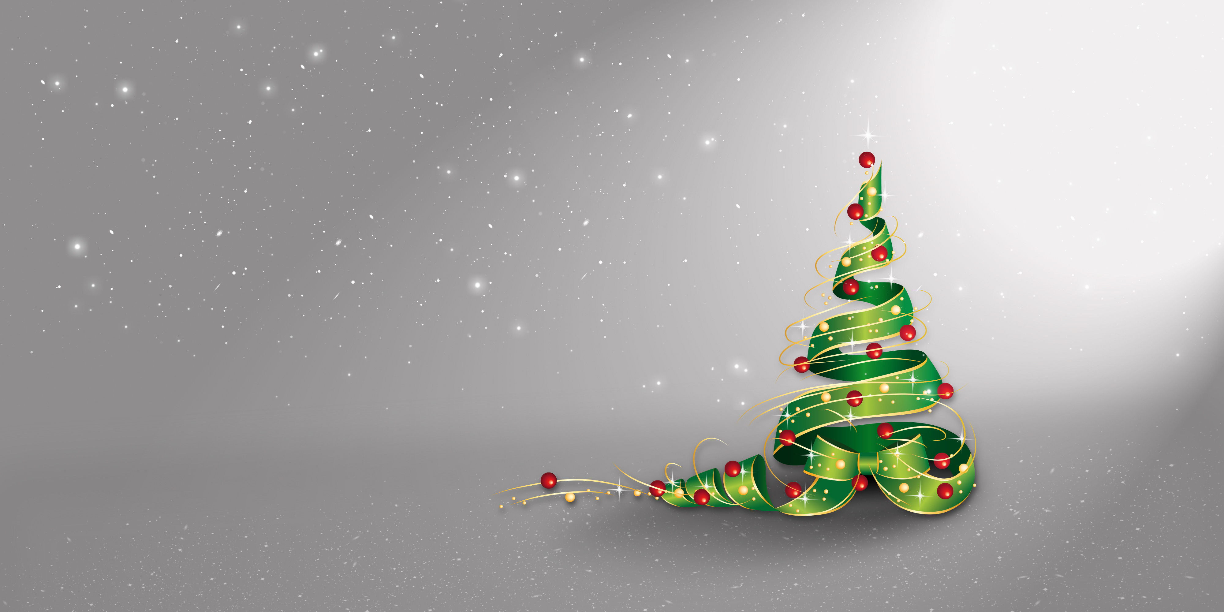 Silver Christmas Background With Green Tree Gallery