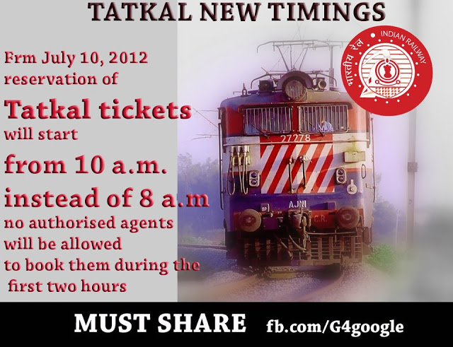 Tatkal New Timings ImageTakkal New Booking TimeDesktop Wallpapers