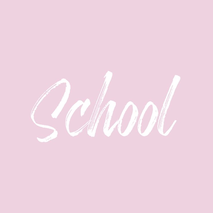 School Icon Aesthetic Pink Wallpaper Background