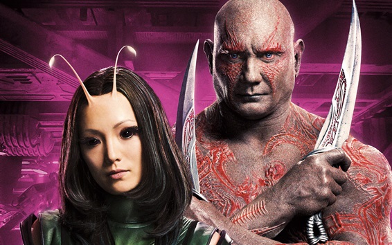 Pom Klementieff Dave Bautista Guardians Of The Galaxy