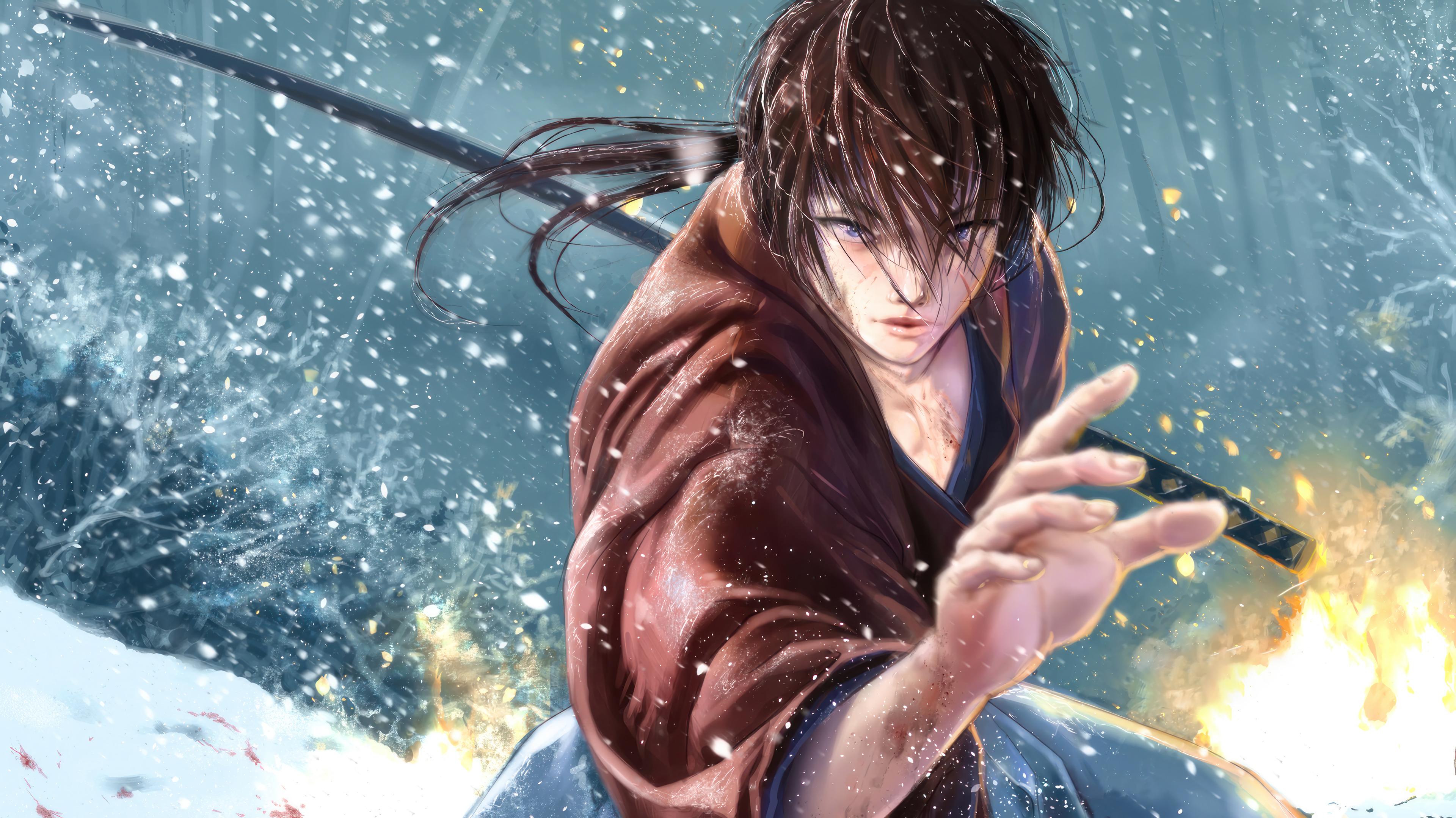 Rurouni Kenshin Anime Kenshin Himura 4K Wallpaper iPhone HD Phone #1341l