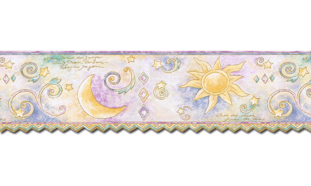 Home Sun Moon and Stars Wallpaper Border TW38038DB