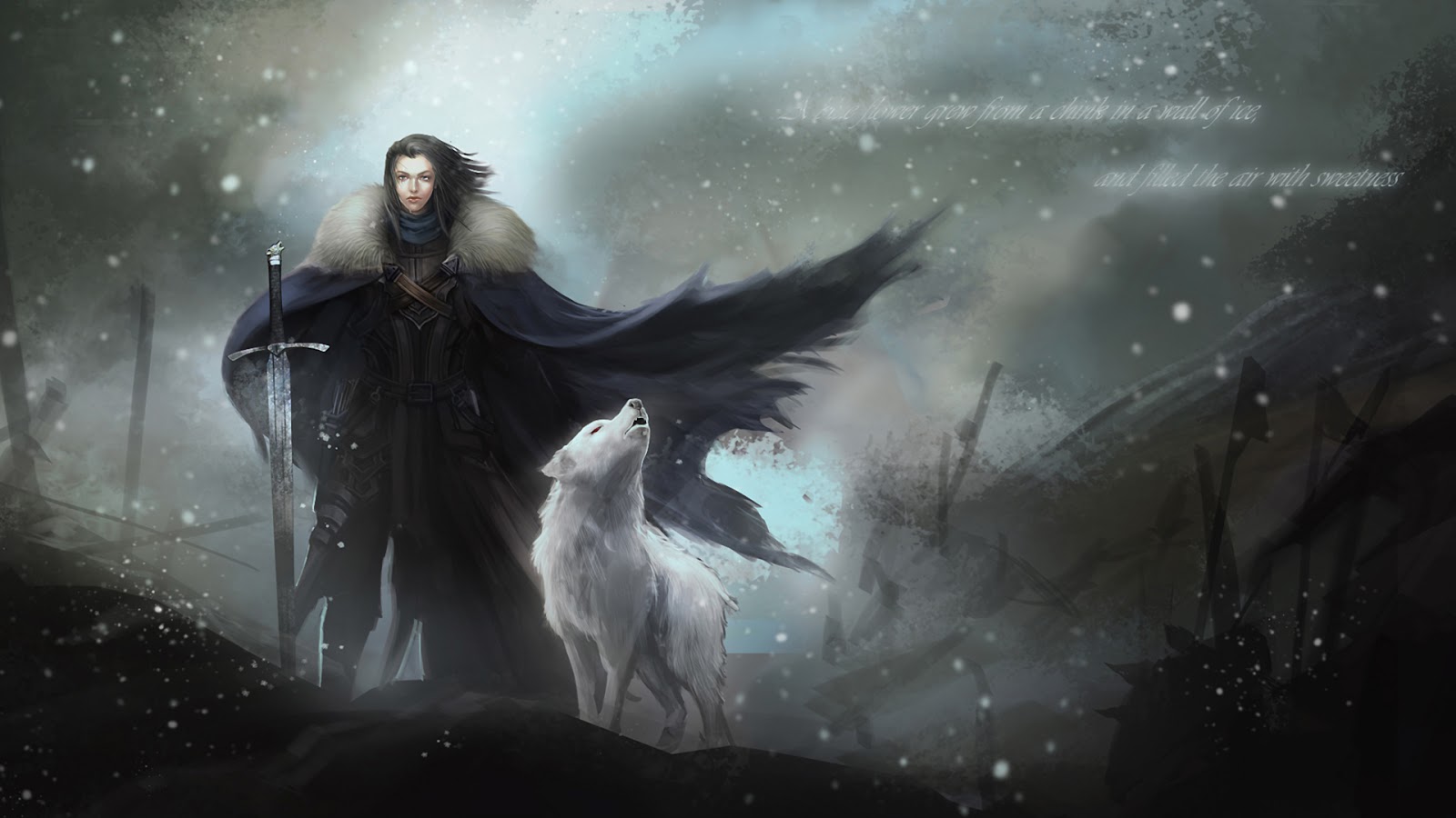 Jon Snow Game Of Thrones HD Cartoons Wallpaper