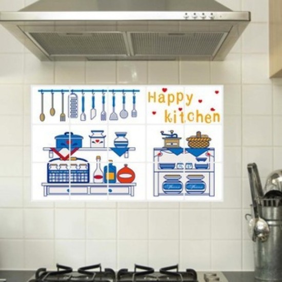 Free Download Happy Kitchen Oil Proof Wallpapers Kitchen Wall Decals Wall 550x550 For Your Desktop Mobile Tablet Explore 49 Kitchen Wallpaper Canadian Stores 3d Wallpaper Canada Wallpaper And Border