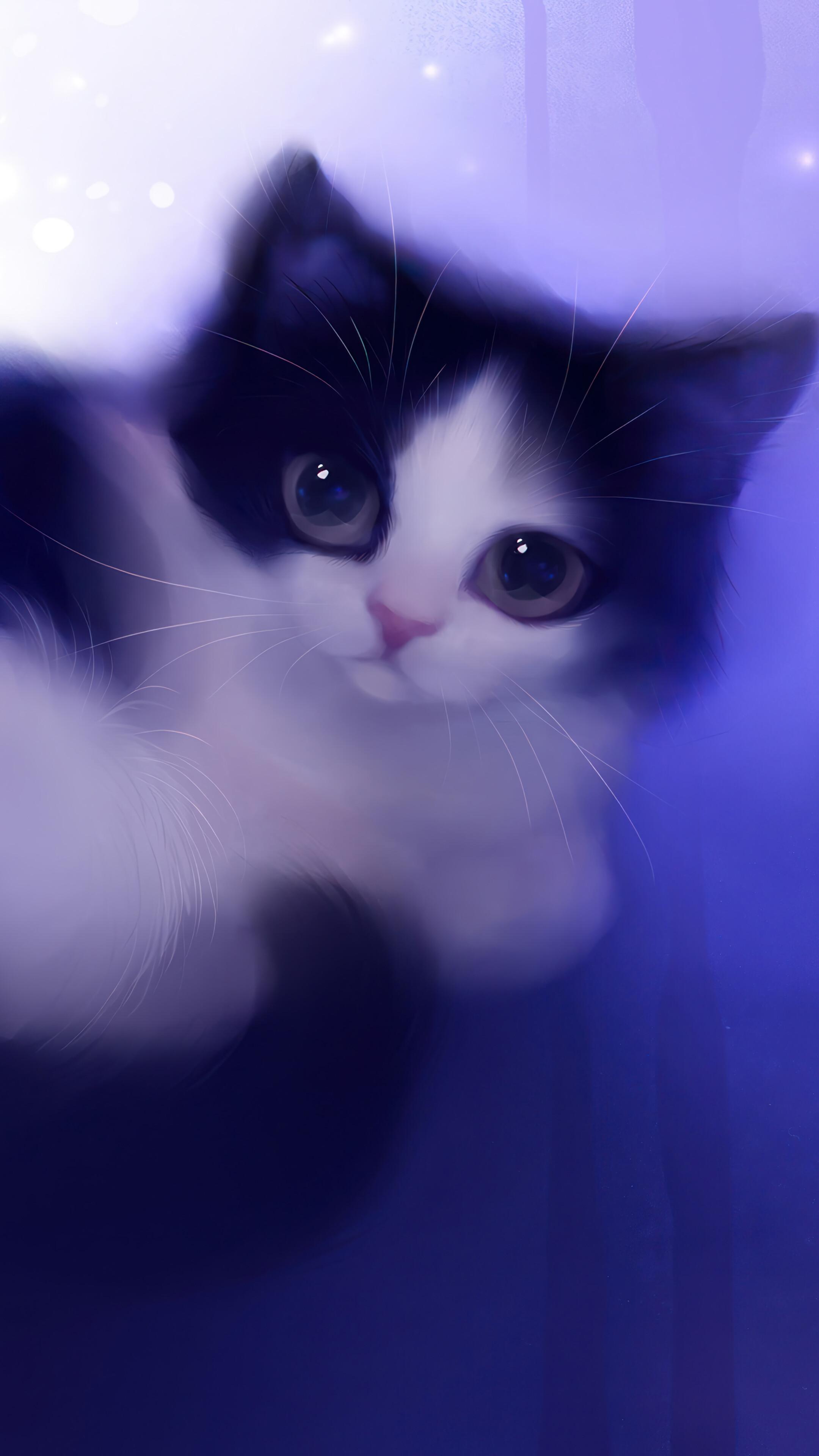 Cute Cat Digital Art 4k Wallpaper iPhone HD Phone 7800i