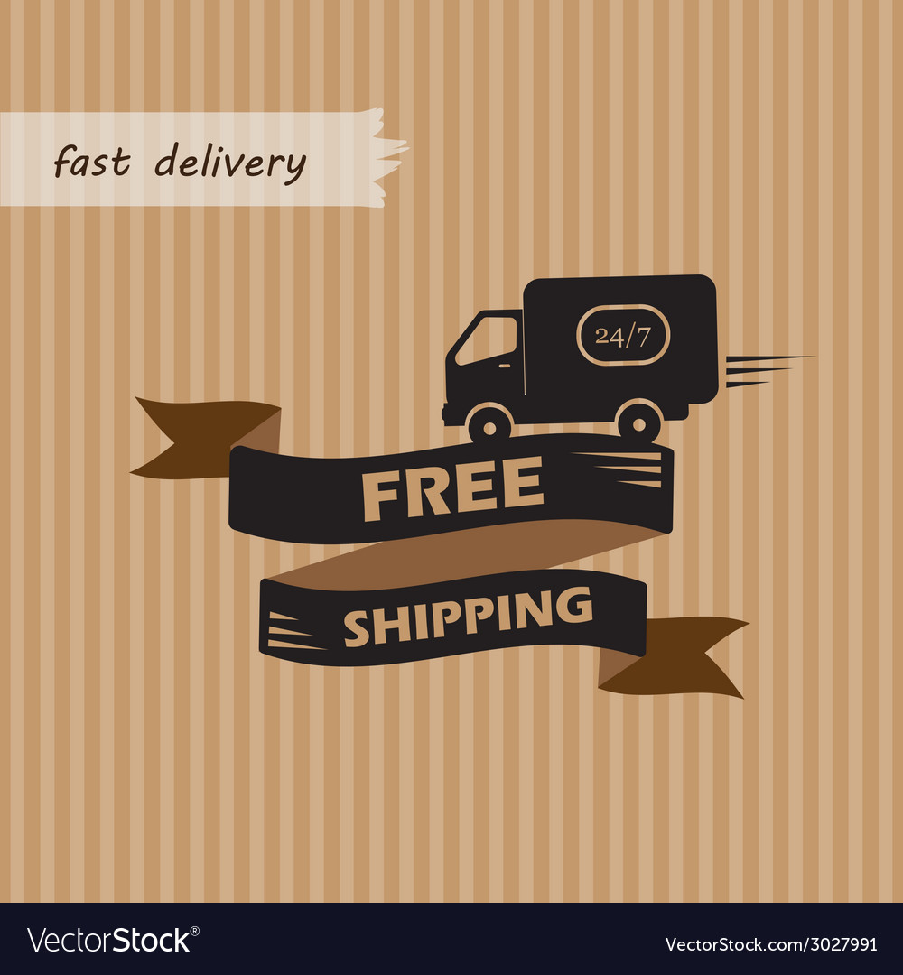Shipping On Craft Background Royalty Vector Image