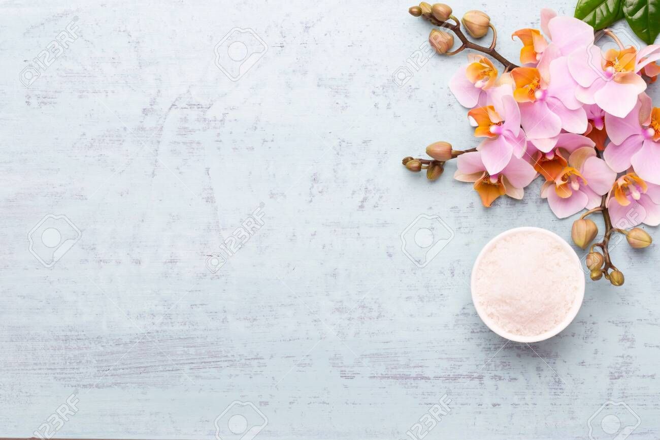 🔥 Free download Spa aromatherapy background flat lay of various beauty