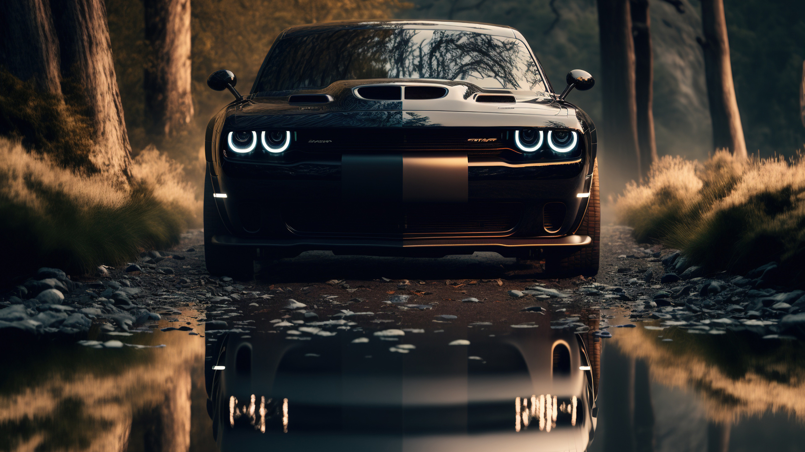 Black Dodge Challenger 1440p Resolution HD 4k Wallpaper Image Photos