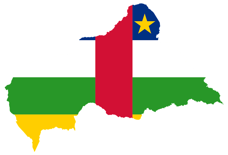 Central African Republic Flag Map Clipart Wallpaper
