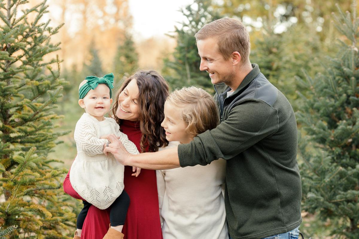 Family Photo Session At Christmas Tree Farm Seely Byers