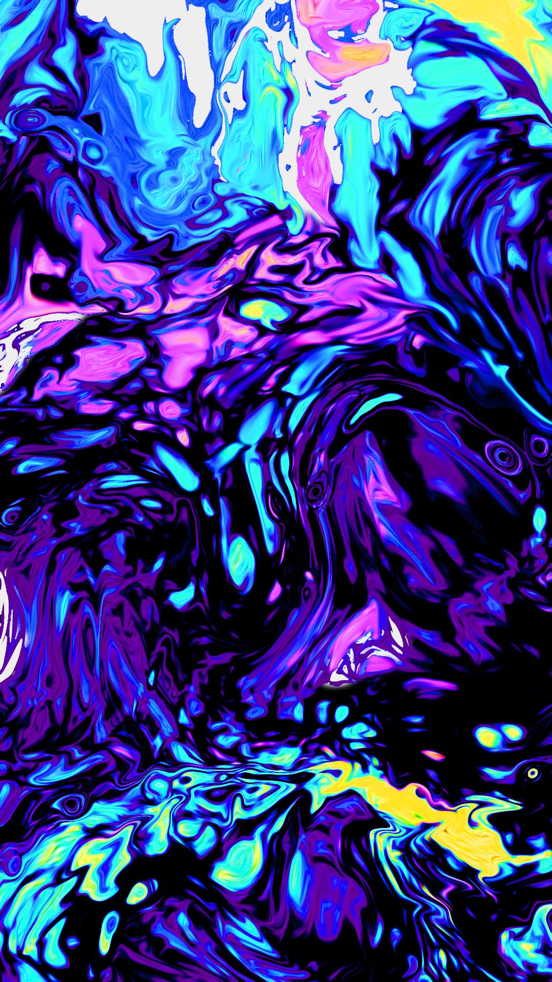 Purple Liquid Marbling Abstract Art In Trippy Wallpaper