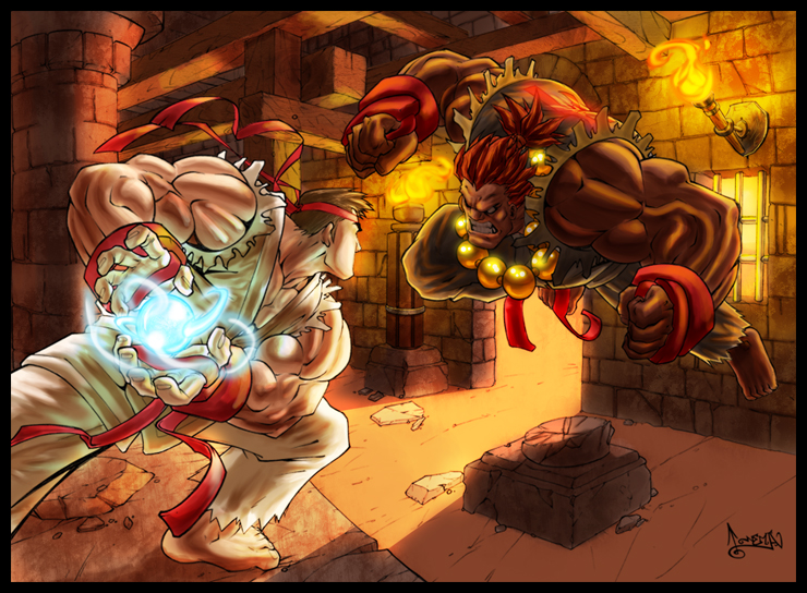 Ryu VS Akuma by MastaHicks on
