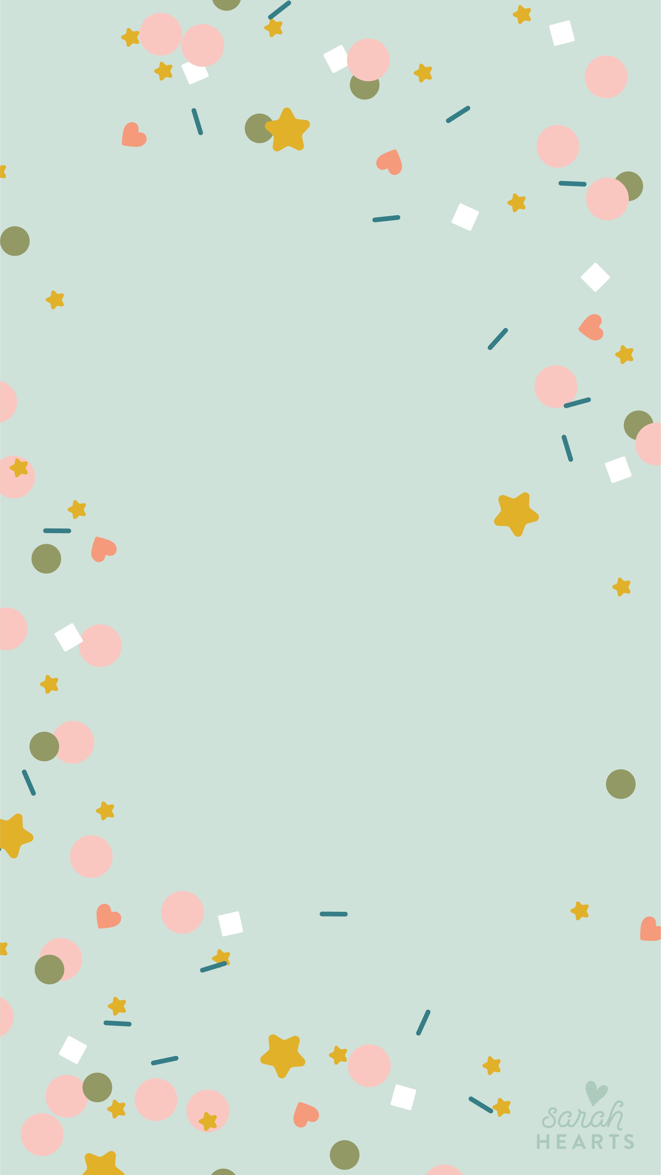 January Confetti Calendar Wallpaper Sarah Hearts