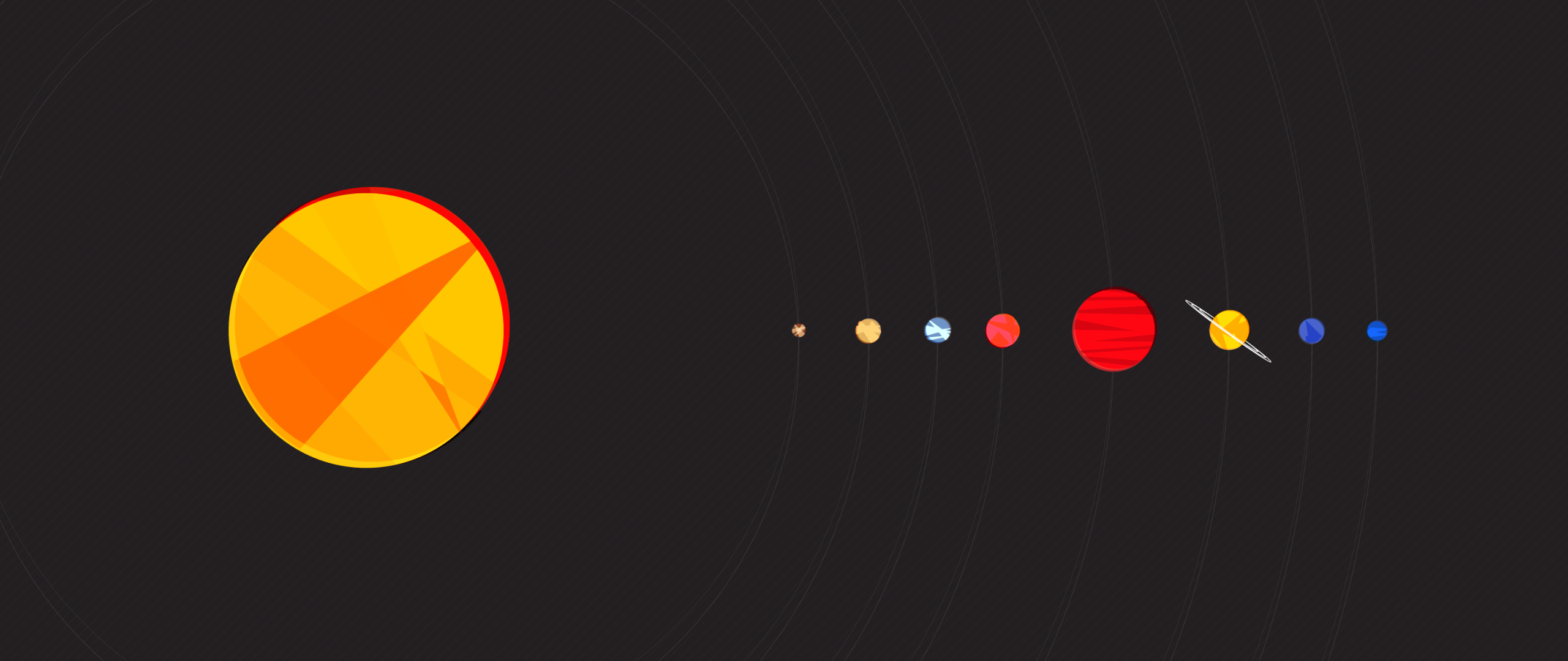 Simple Background Minimalism Solar System HD Wallpaper
