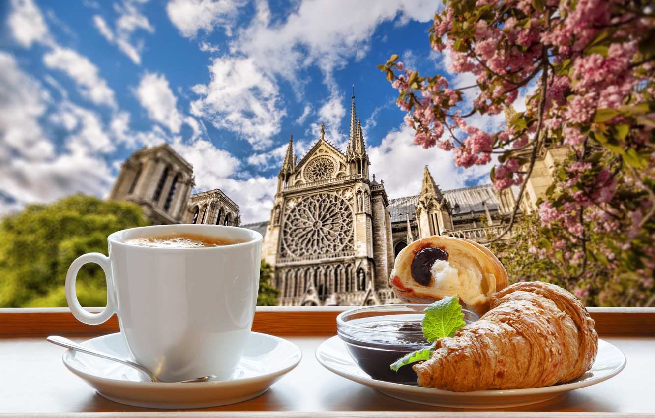 Wallpaper Paris Coffee Breakfast Cathedral France Our