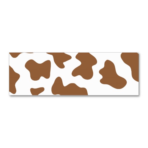 Brown Cow Print Business Card