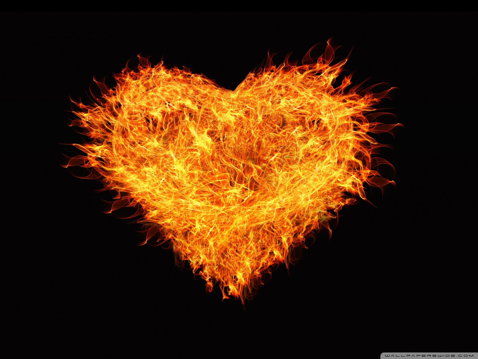 Wallpaper Fire Heart