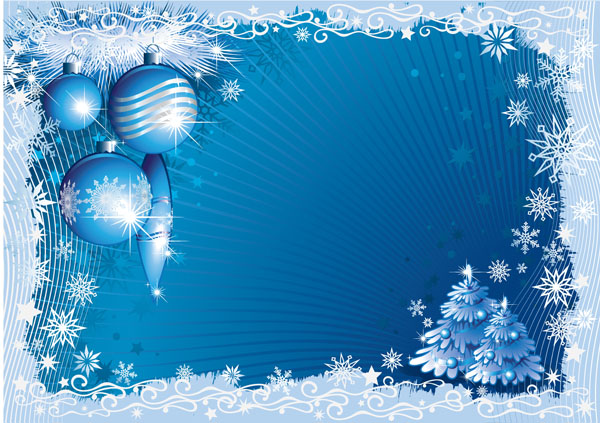 Blue Christmas Background Vector 4vector
