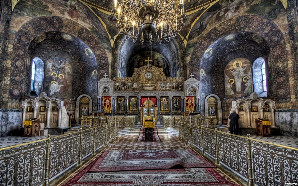 Inside A Beautiful Orthodox Church HDr Wallpaper