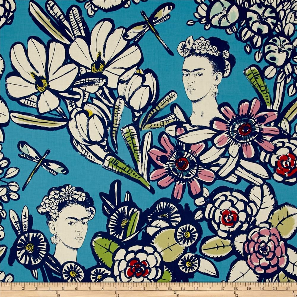 Alexander Henry Folklorico Cactus Flower Blue