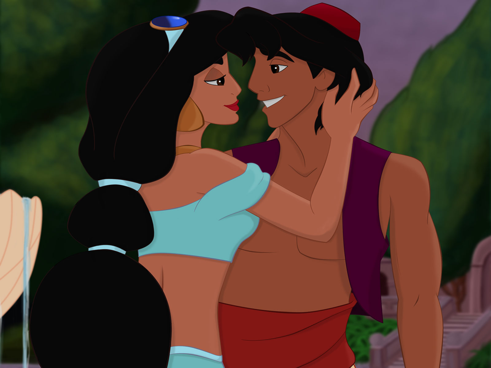 Cartoons Wallpaper Aladdin And Jasmine