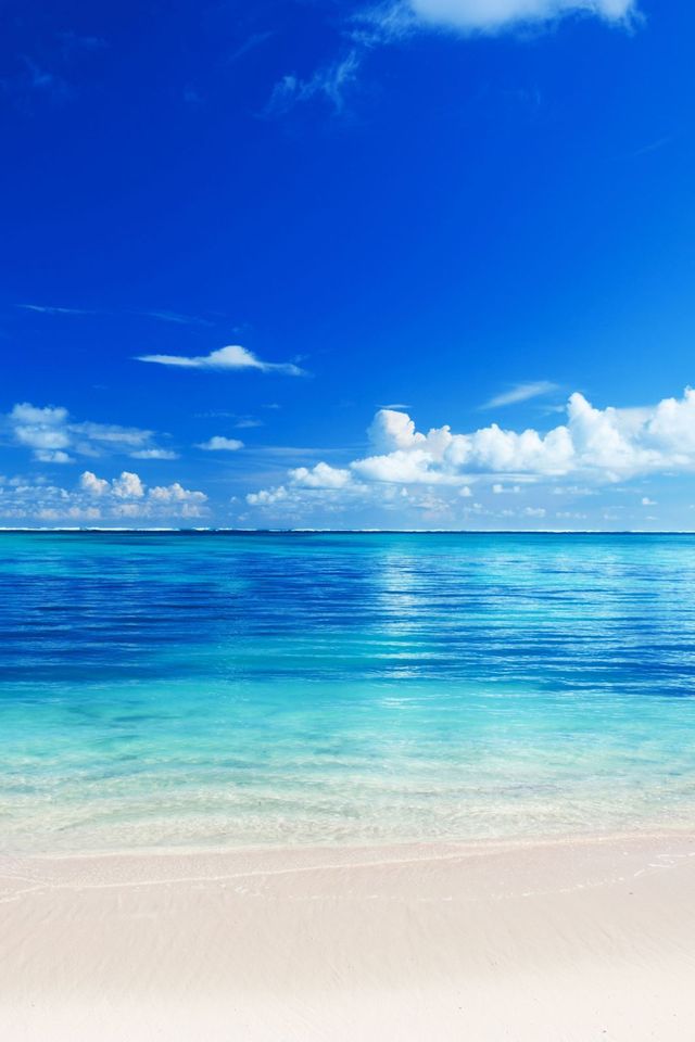 iPhone Wallpaper 4s Blue Beach Ocean