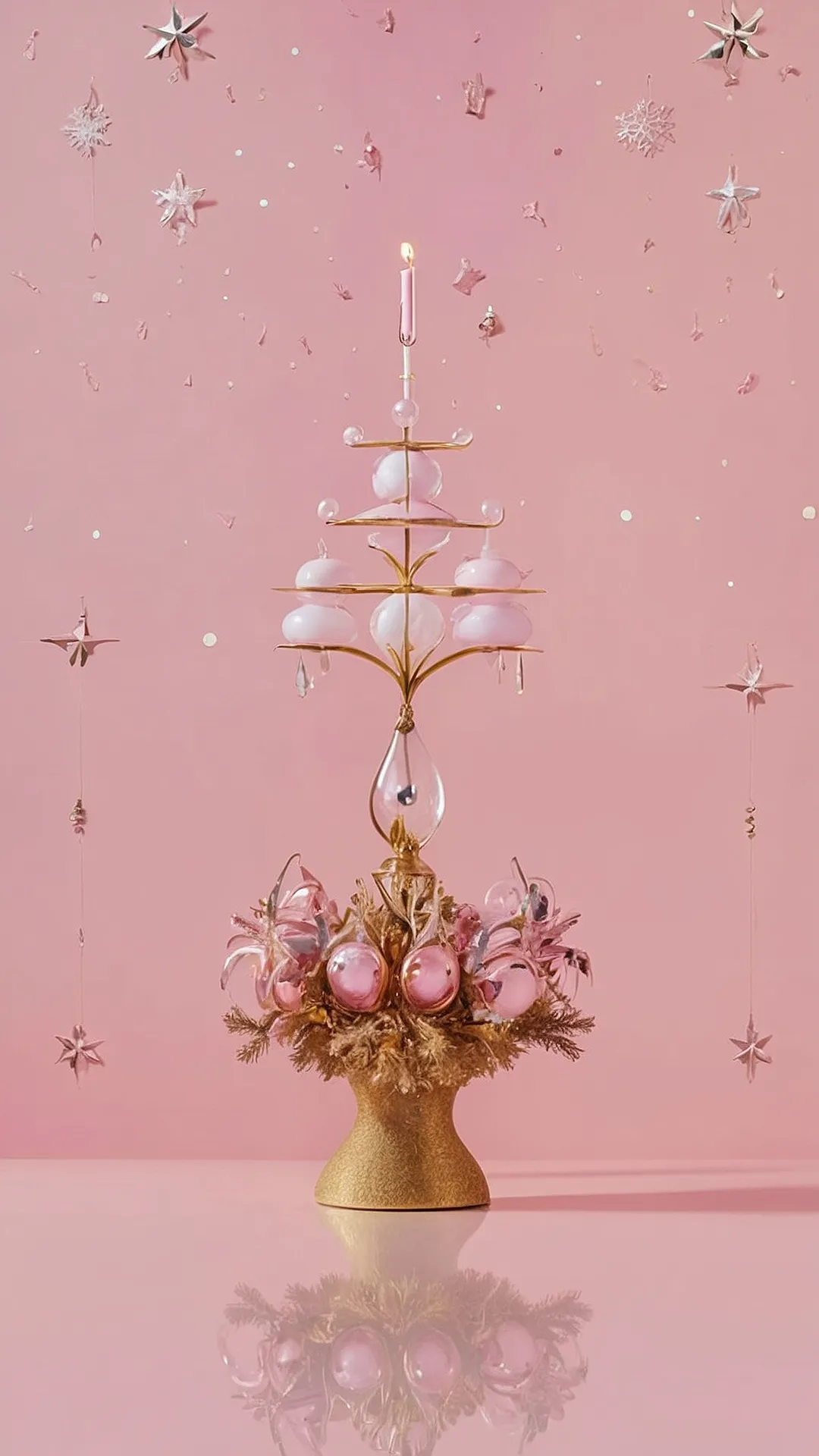 Pink Christmas Wallpaper