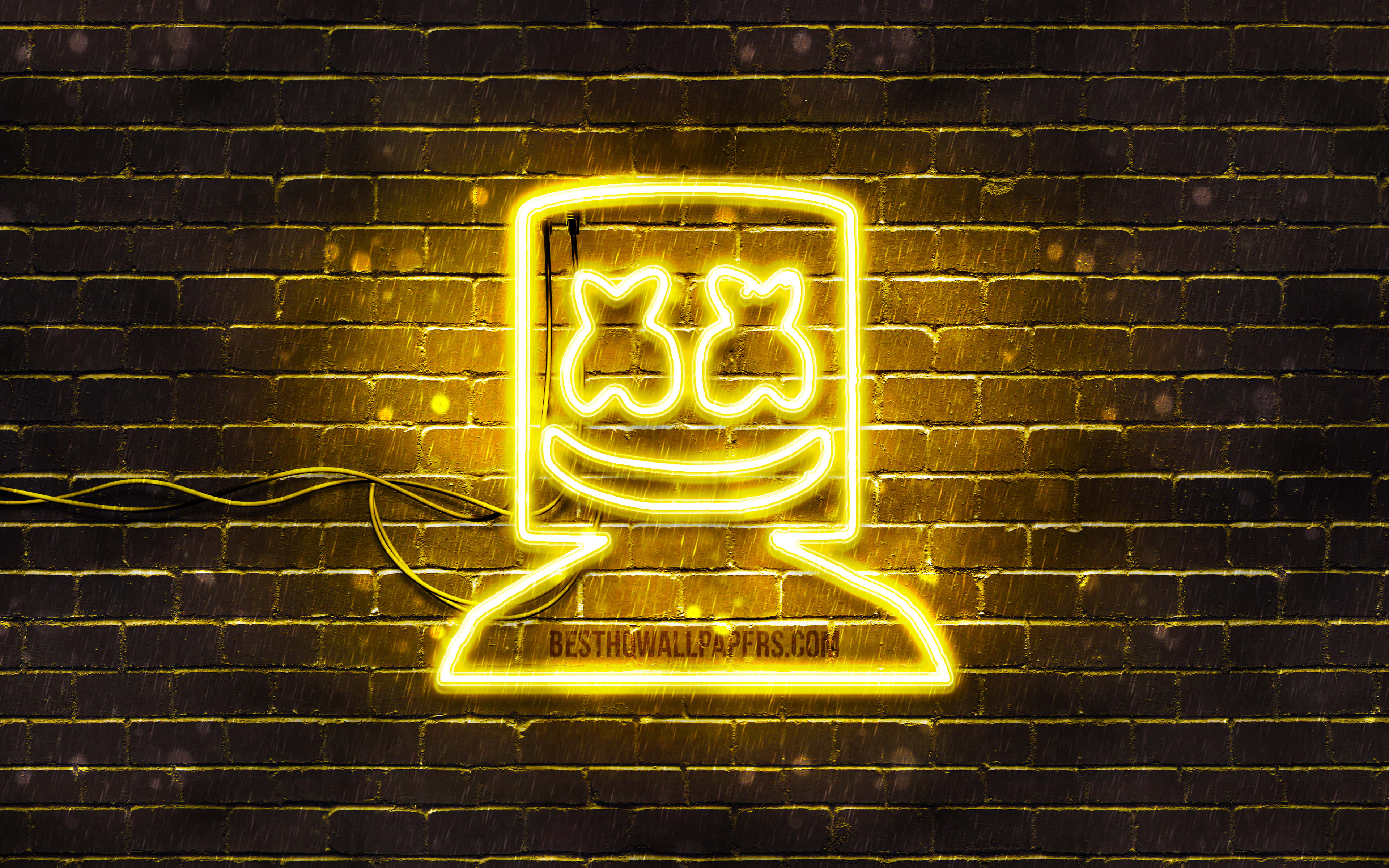 Yellow Neon Light Wallpaper