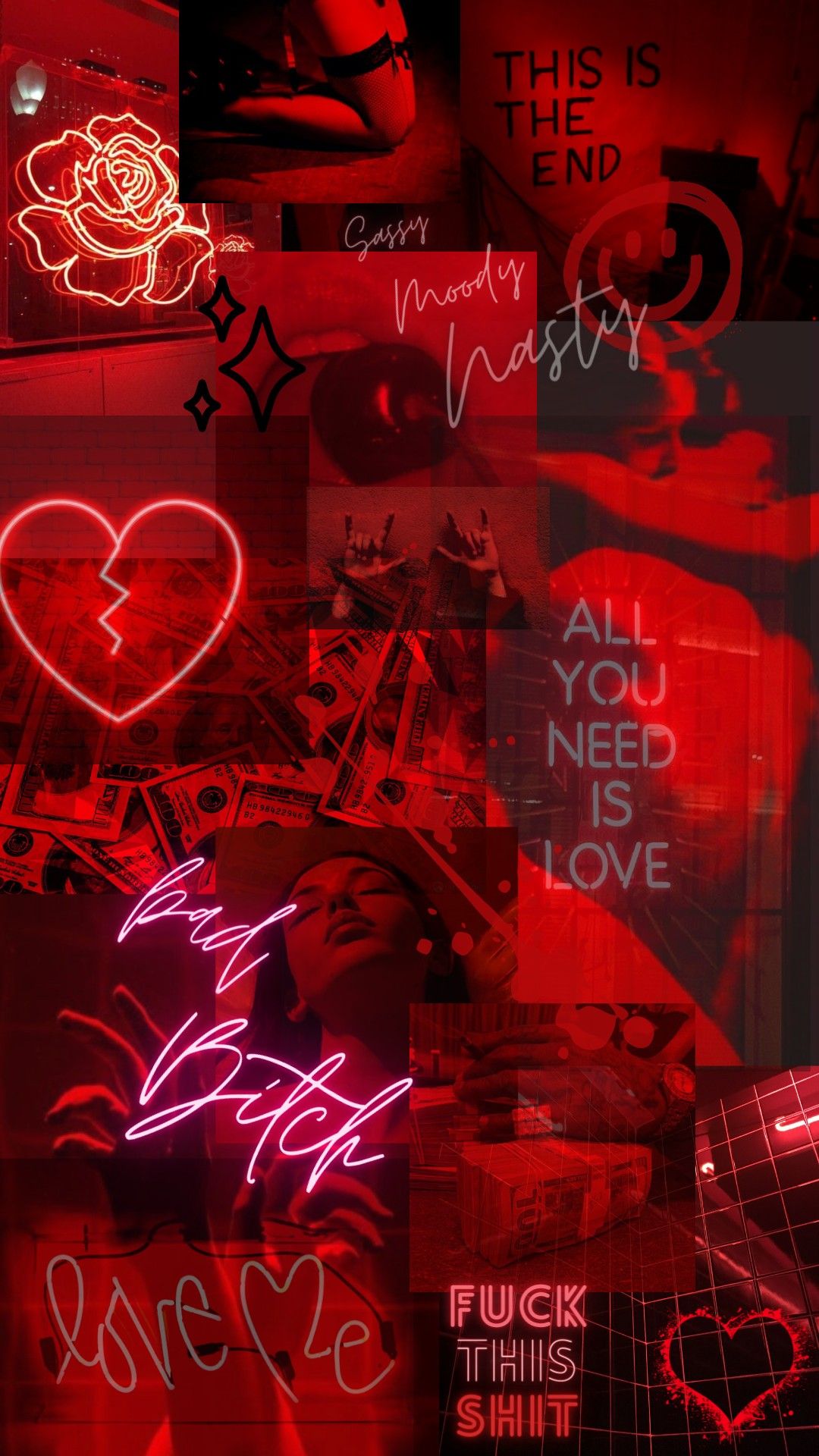 Red Baddie Aesthetic Wallpaper
