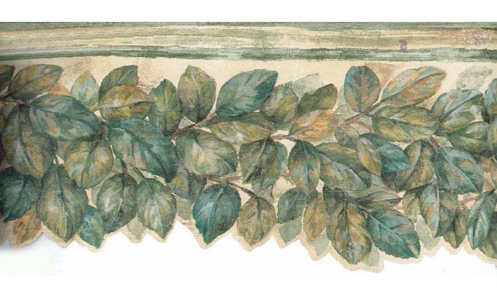 Home Green Leaves Pallet Wallpaper Border