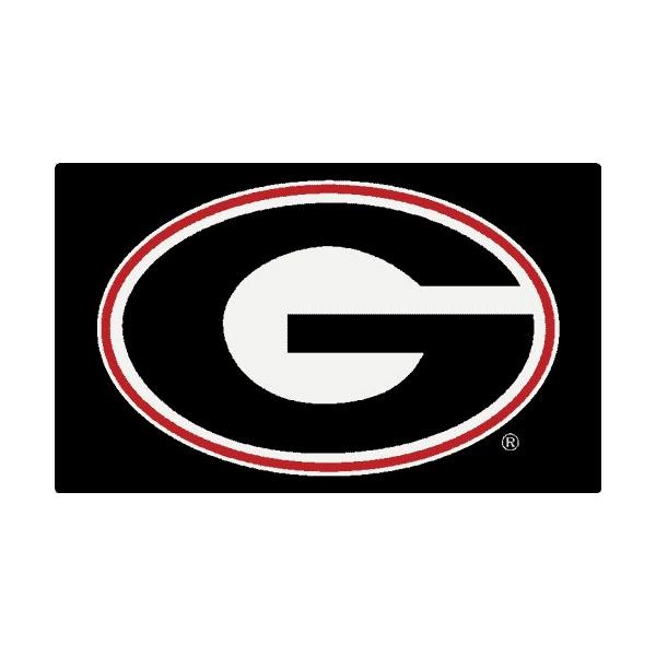 Georgia Bulldogs Oval Domed Chrome Auto Emblem