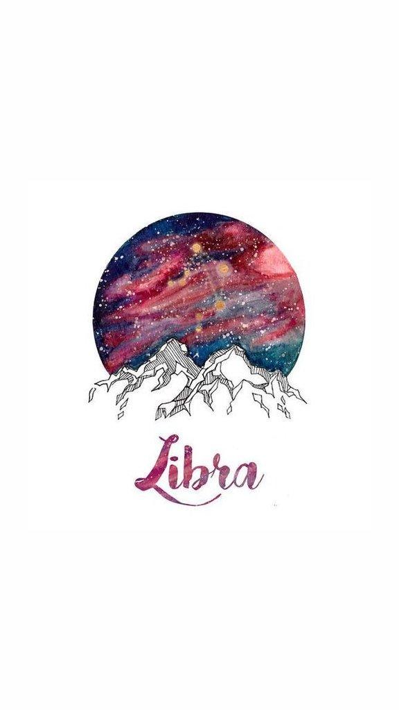 Libra Zodiac Watercolor Wallpaper Teahubio