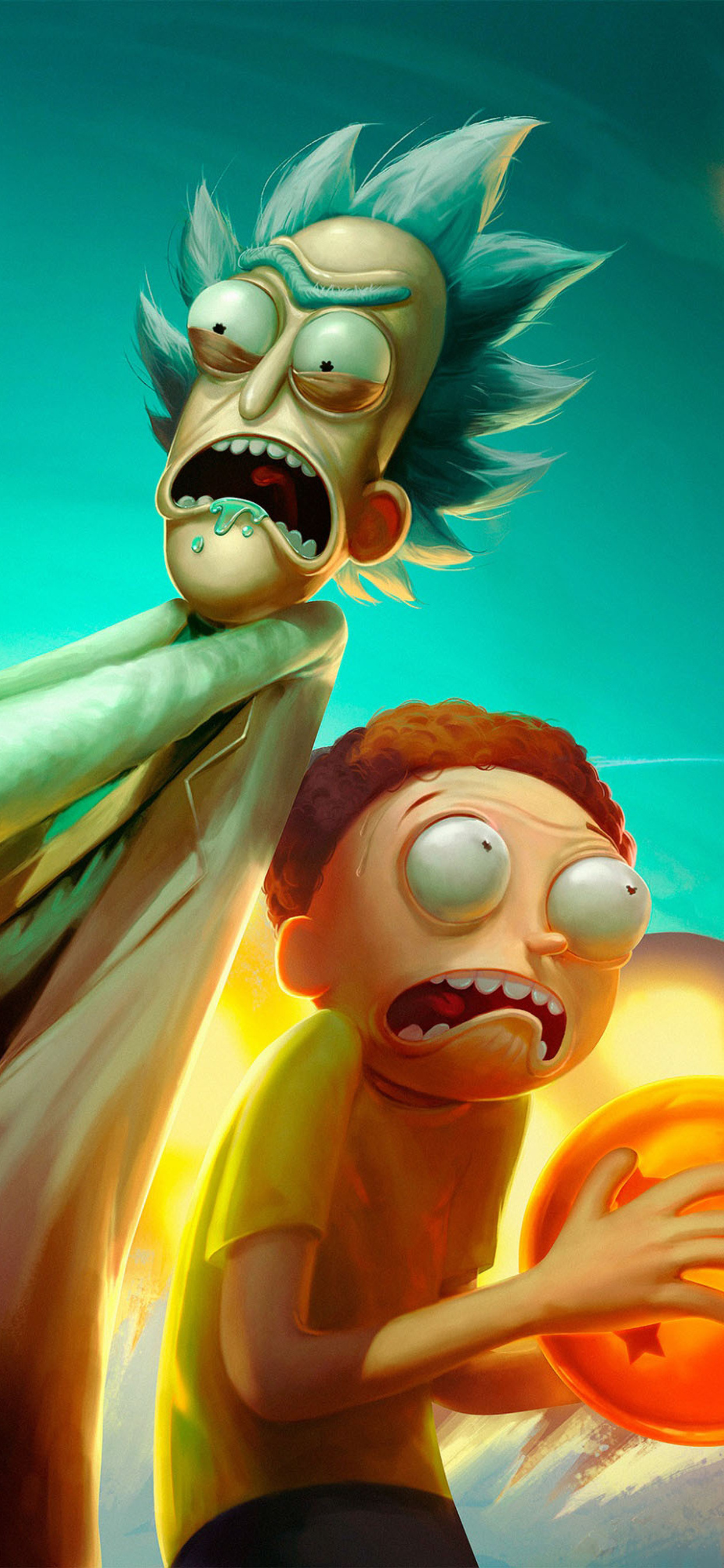 Rick And Morty Fan Art iPhone Xs Max HD 4k Wallpaper Image