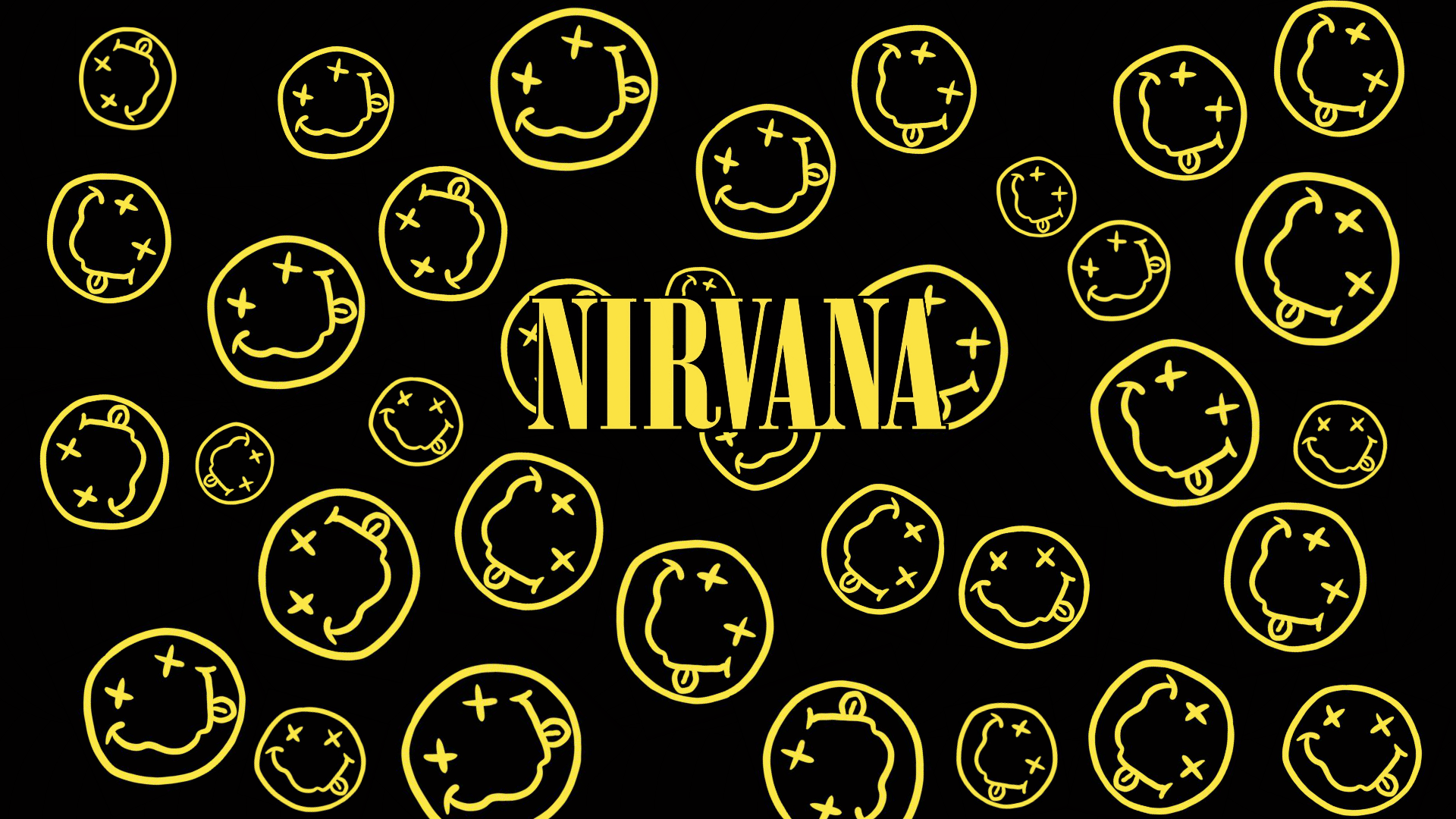 Nirvana smiley wallpaper by Noiretirc