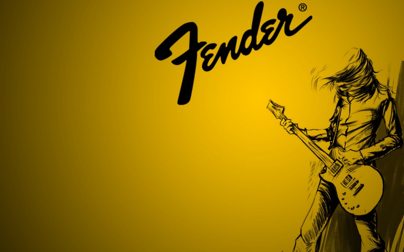 Fender Guitar Yellow Wallpaper For Desktop HD In Music
