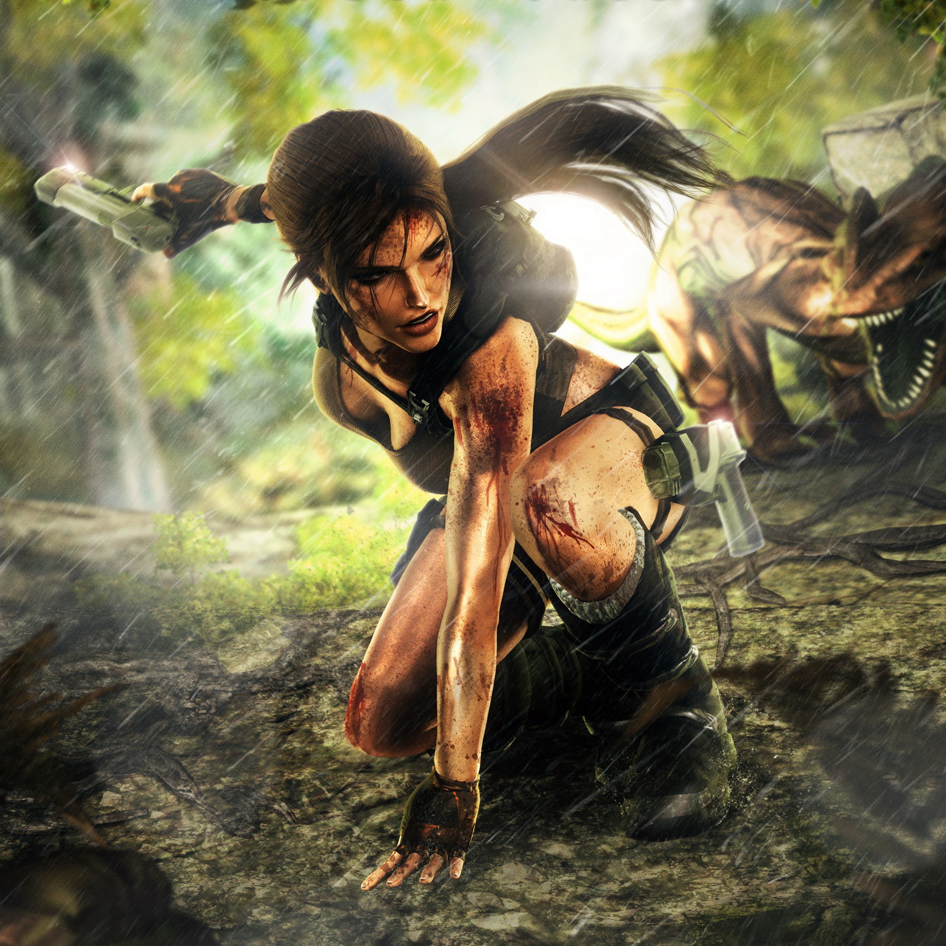 4k 5k Tomb Raider Underworld Pistols Lara Croft HD Phone Wallpaper