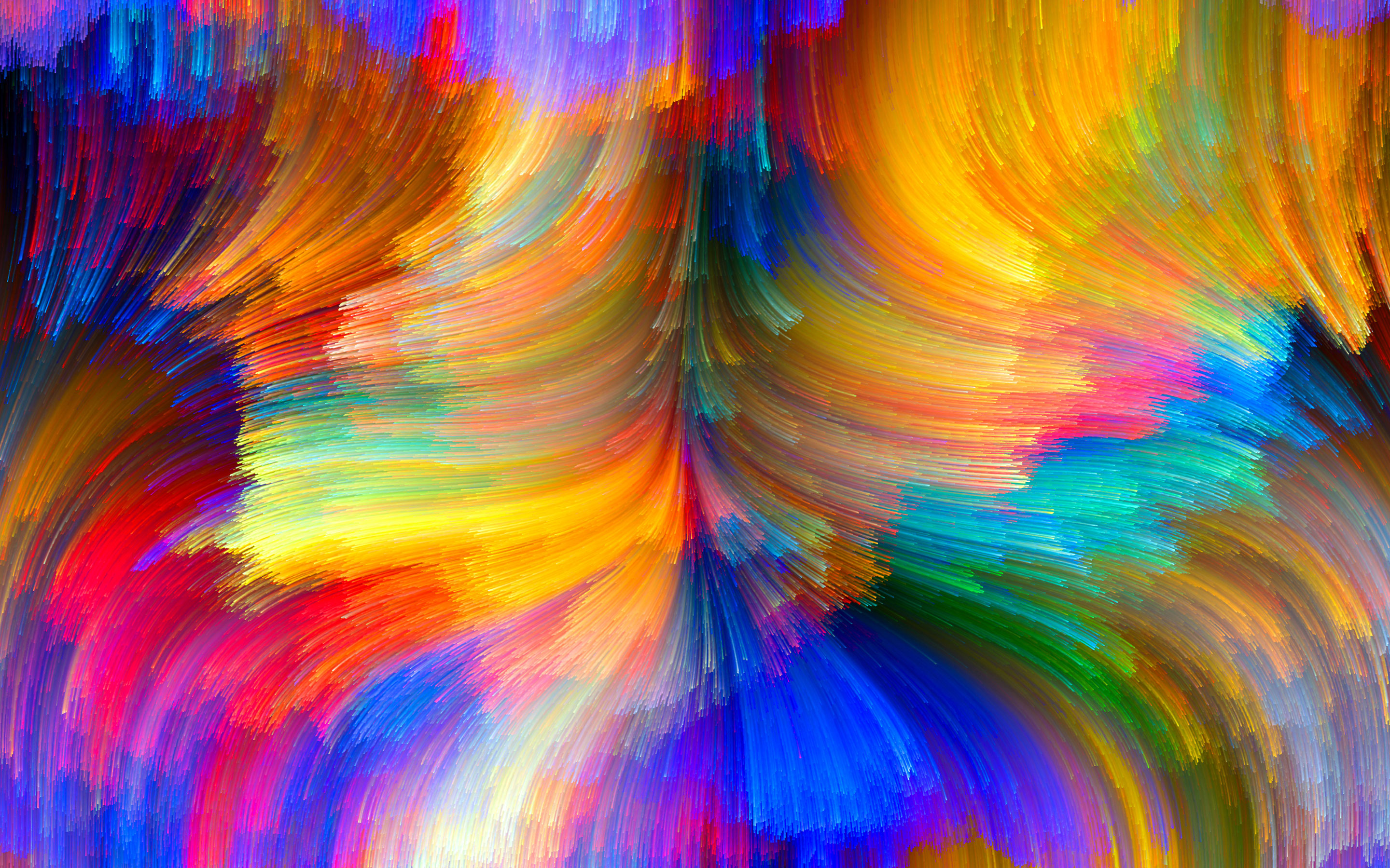 Bright Color Curves 3d Abstract HD Wallpaper