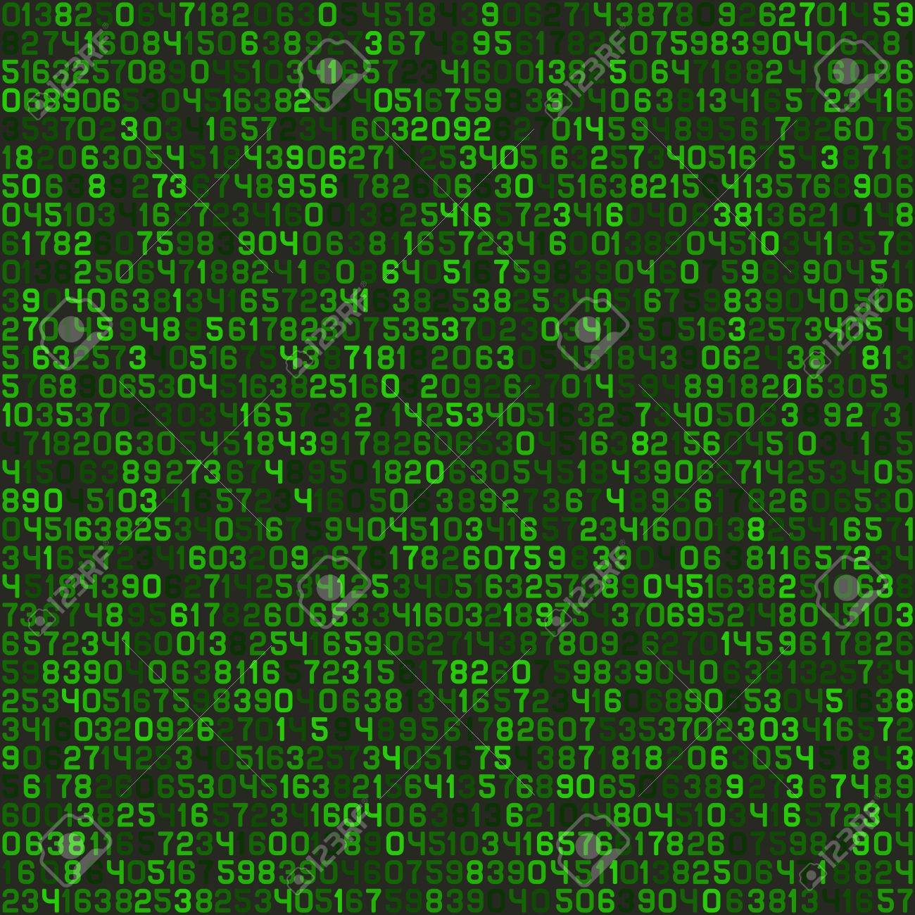 Seamless Green Decimal Puter Code Background Wallpaper Vector