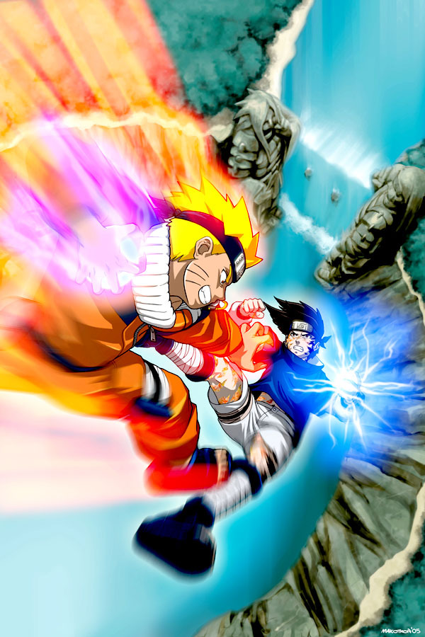 Naruto Vs Sasuke Fighting Wallpaper Screensaver Cute