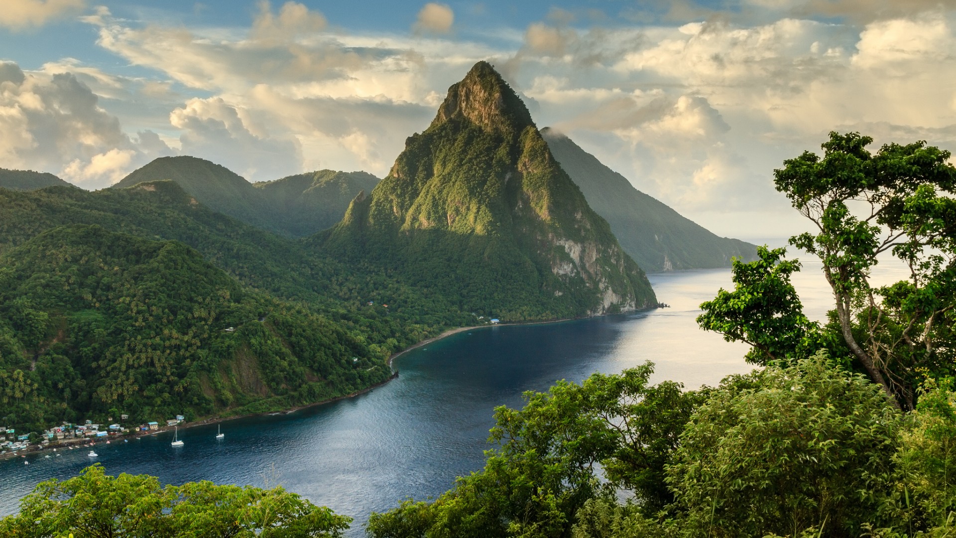 Clouds Bay Saint Lucia Petit Piton In The West Indies