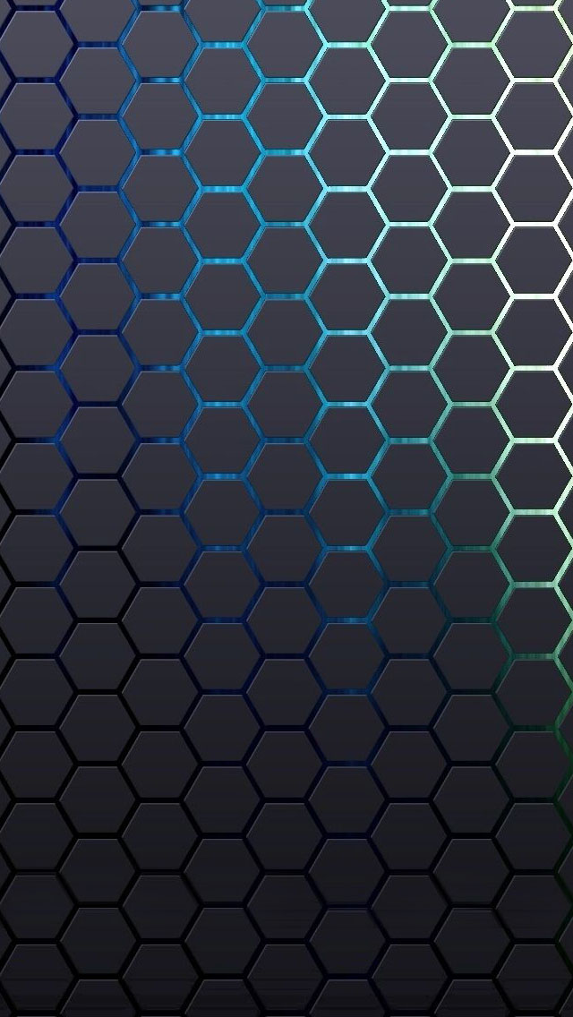 White Hexagon Background Grid iPhone