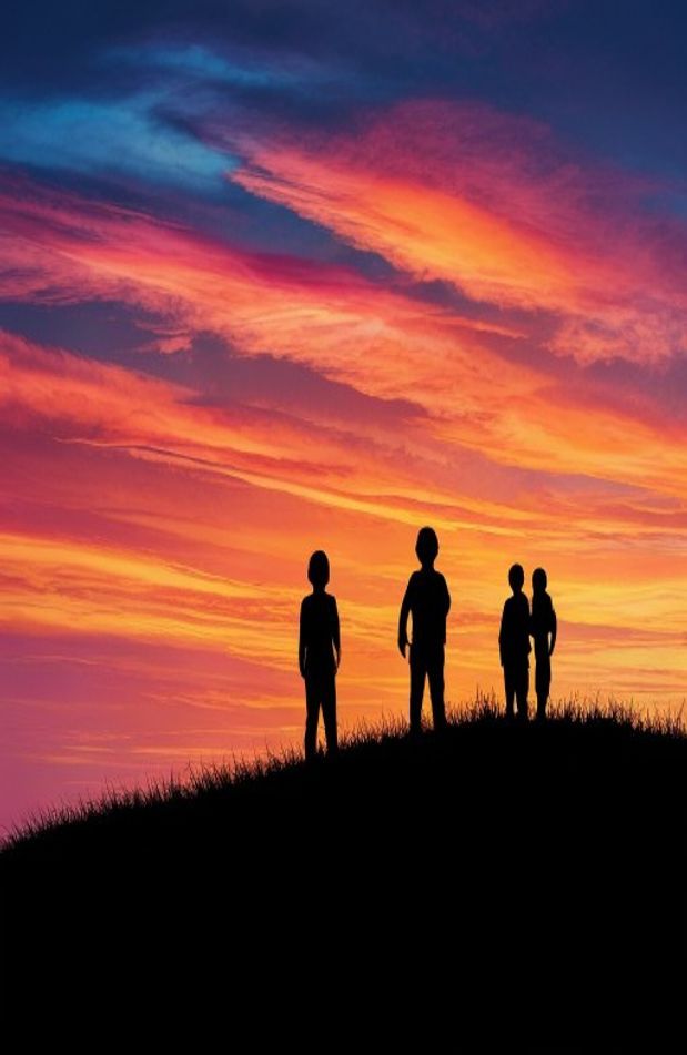 Shadow Boy Sunset Wallpaper