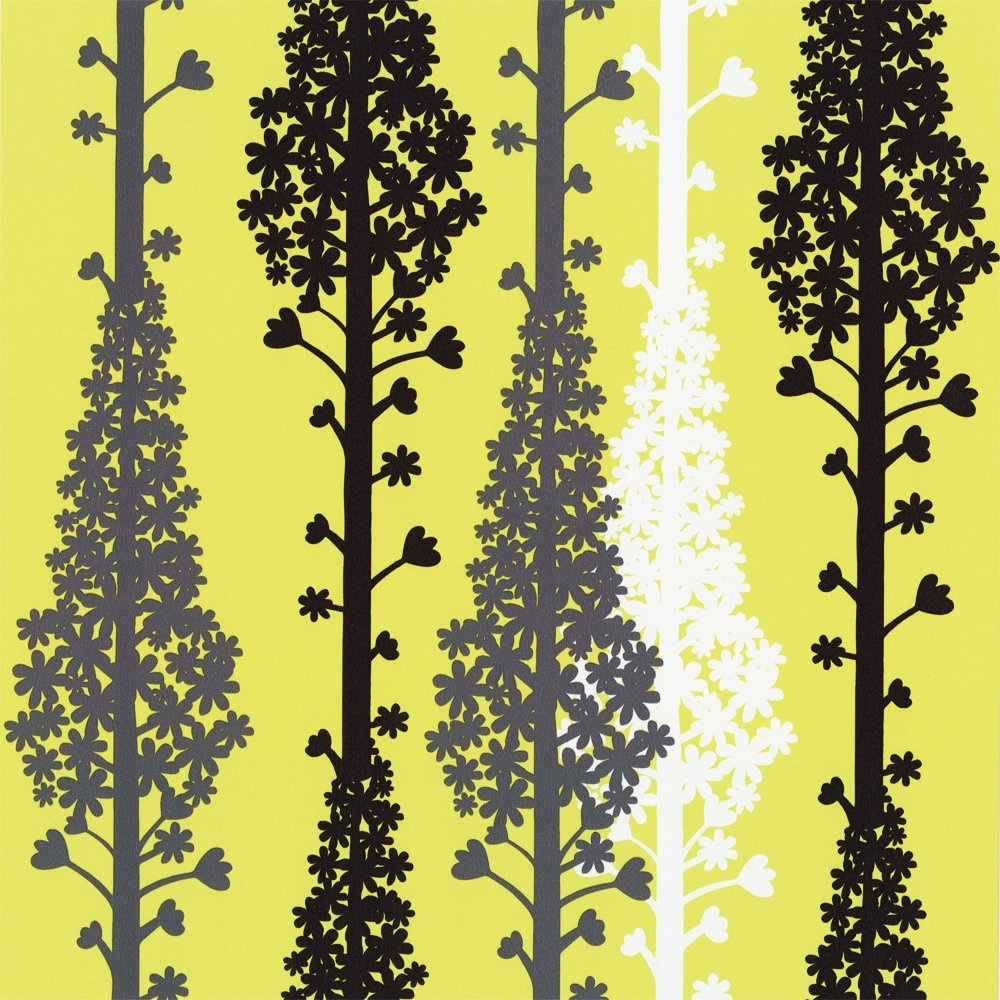 Caselio Citric Wallpaper Lime Green Charcoal Grey Res