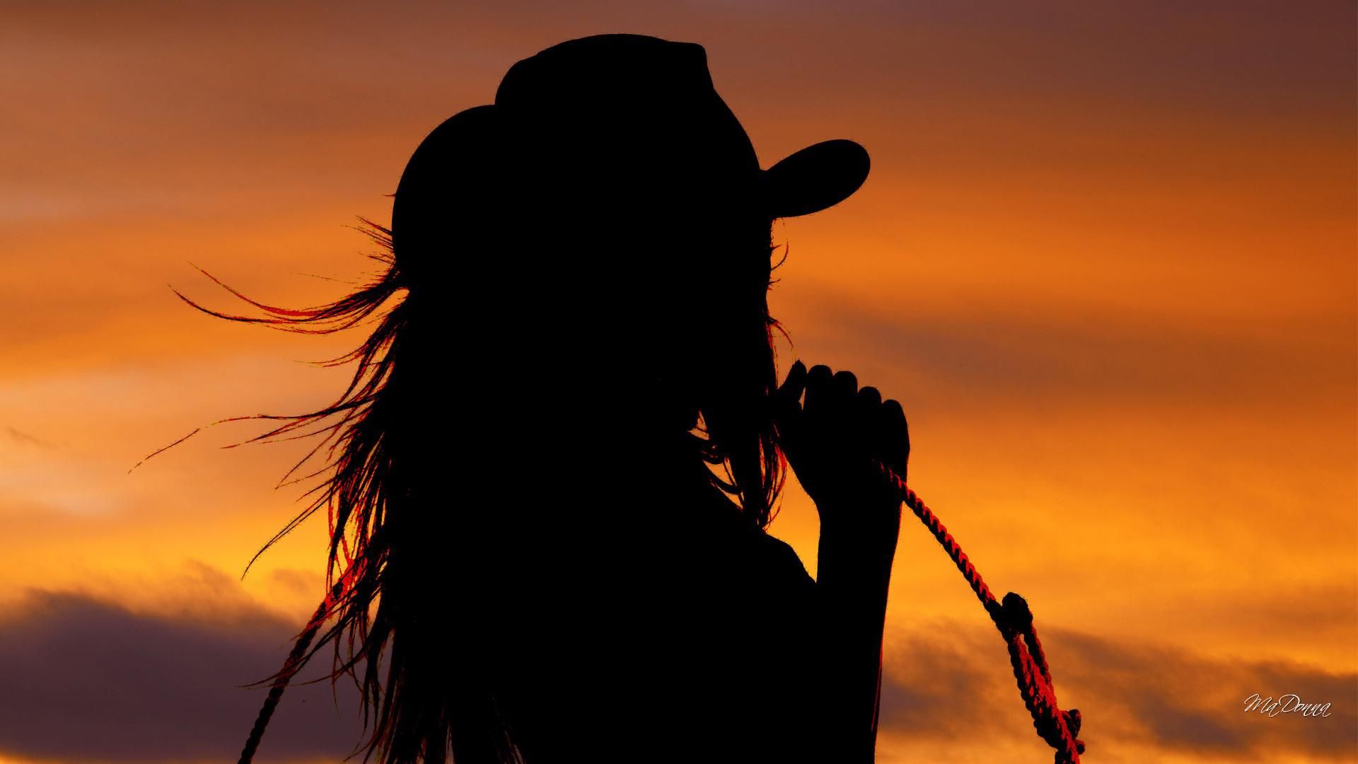 Cowgirl In Sunset Wallpaper At Wallpaperbro