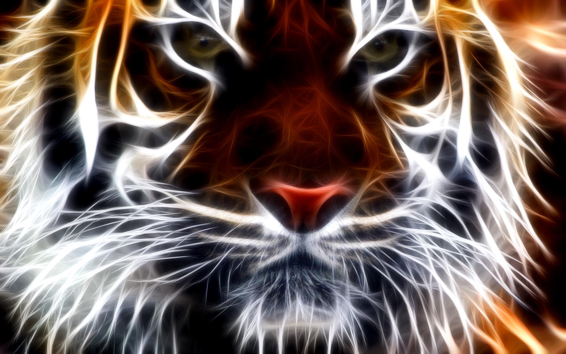 Tiger Fractal HD Wallpaper
