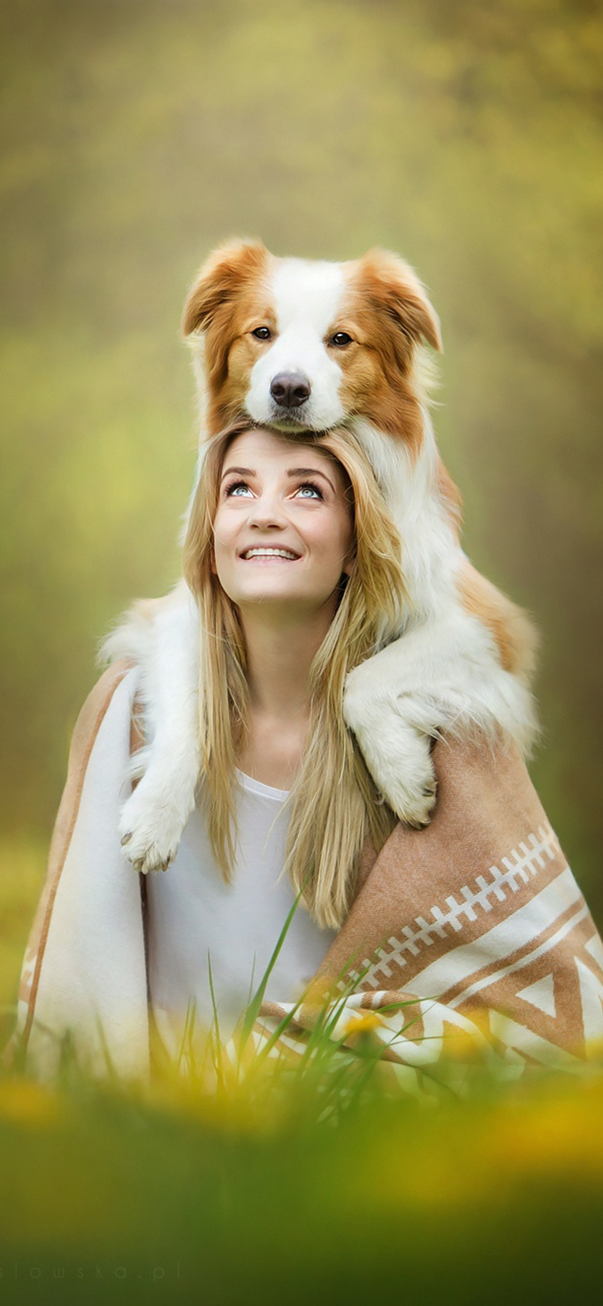 Cute Girl With Dog iPhone Xs Max HD 4k Wallpaper Image