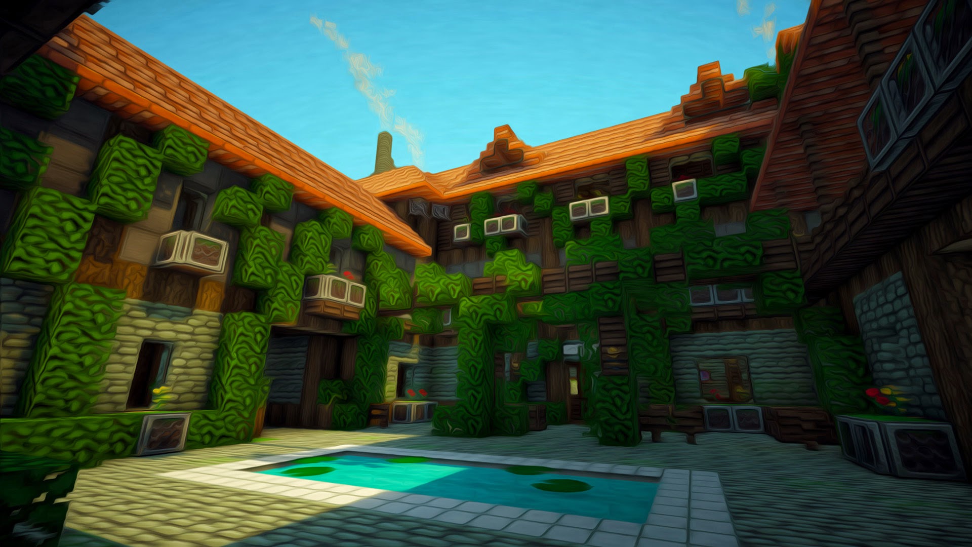 Minecraft Game House Wallpaper HD A127