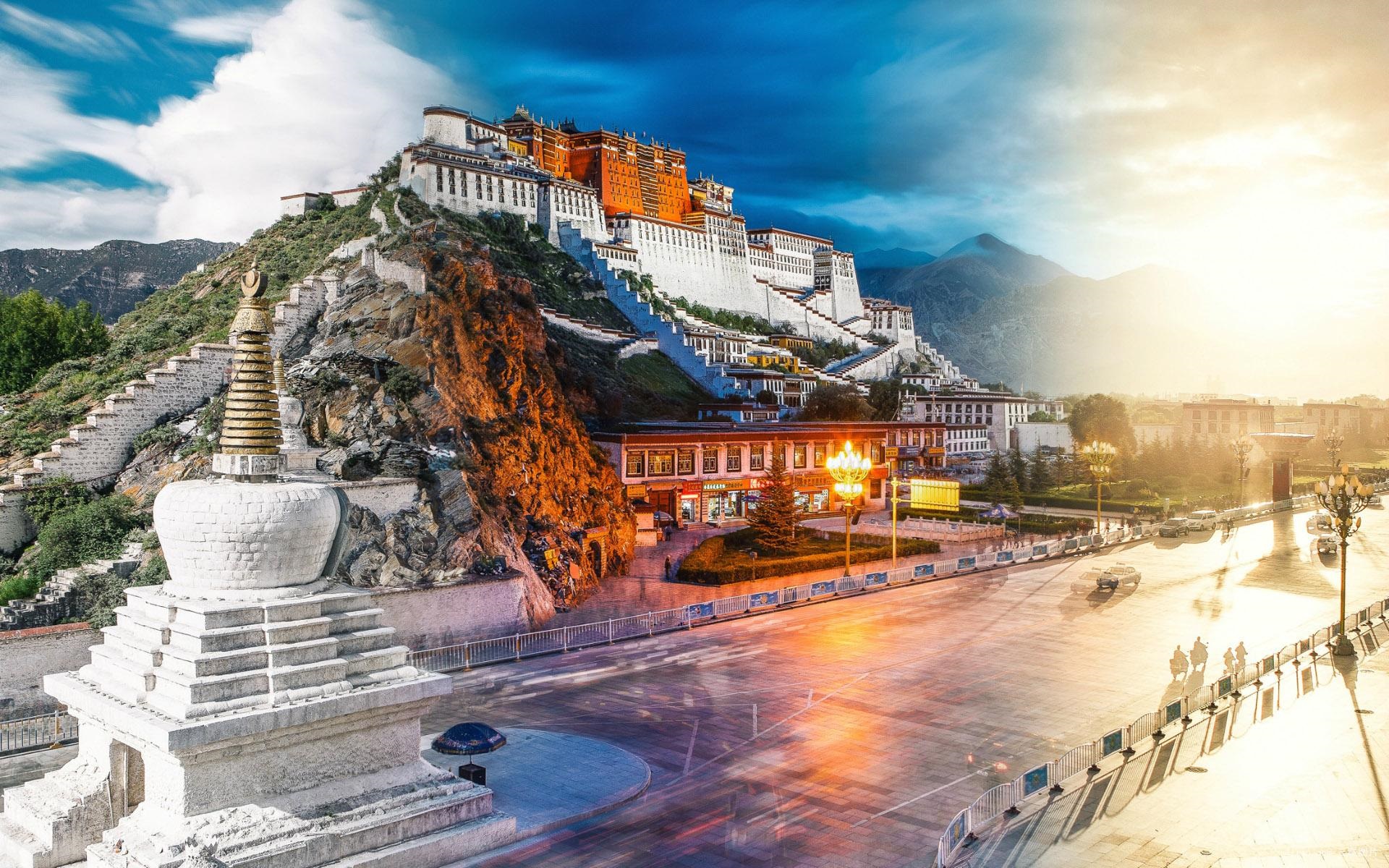 Wallpaper Lhasa Potala Palace China Tourist Attractions
