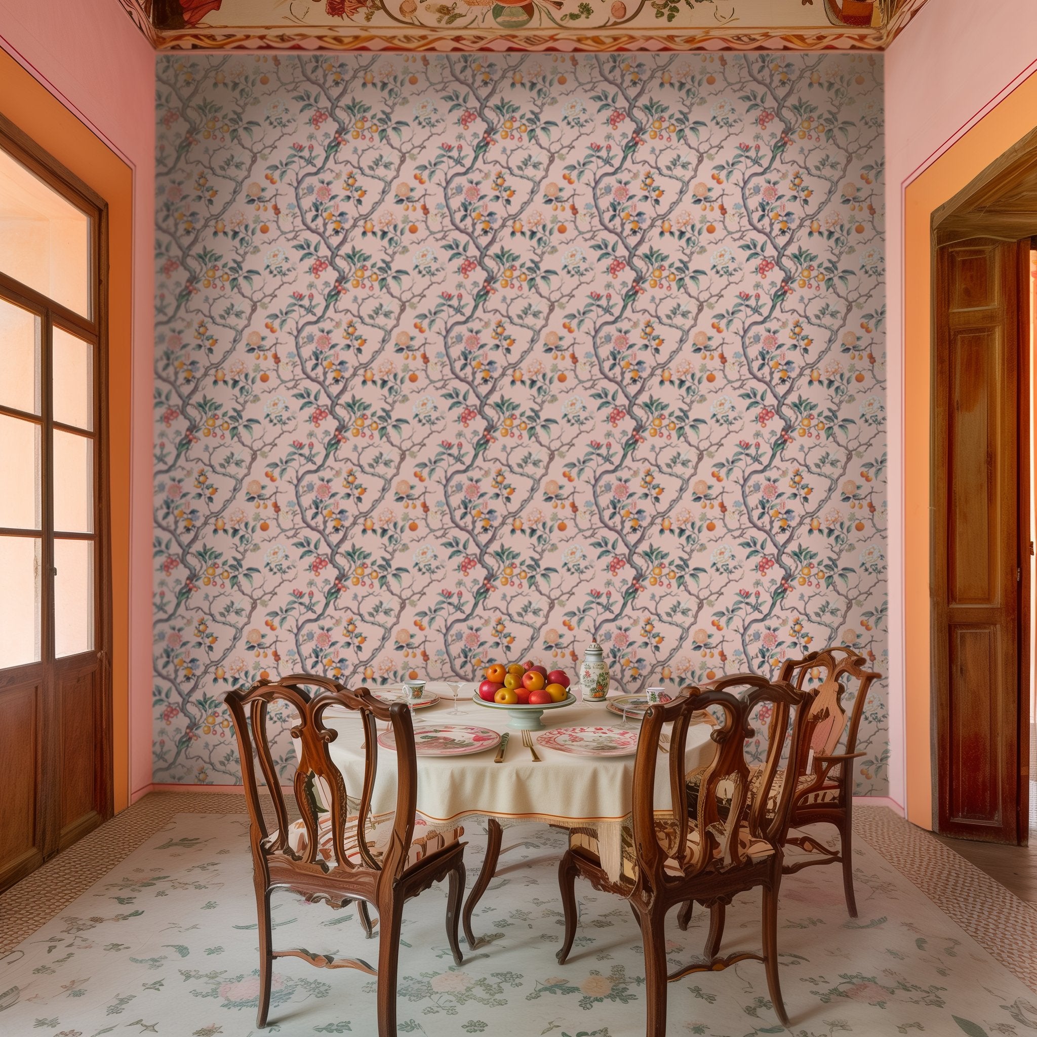 Penelope Floral Wallpaper Painted Paper